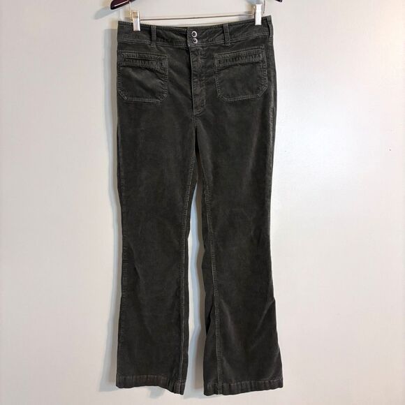 Pilcro Pants - Anthropologie Pilcro 30 Bootcut Green Corduroy Trouser Pants Boho Hippie Goblin